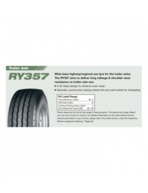 Anvelopa CAMION YOKOHAMA RY357 385/65R22.5 164K TRAILER REGIONAL