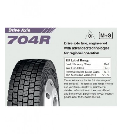 Anvelopa CAMION YOKOHAMA 704R 235/75R17.5 --M TRACTIUNE REGIONAL