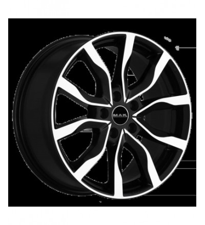 Janta Aliaj MAK HIGHLANDS BLACK MIRROR 9.5X21 5X120 ET 49 CB 72.6