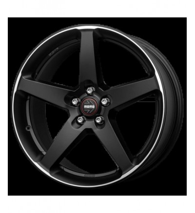 Janta Aliaj MOMO FIVE MATT BLACK POLISHED 8X17 5X112 ET 42 CB 72.3